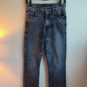 Mother High-Waisted Rascal Jeans - Black